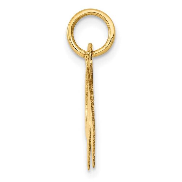 14k Yellow Gold, Ella Collection Medium Fancy Script Initial W Pendant - Picture 2 of 4